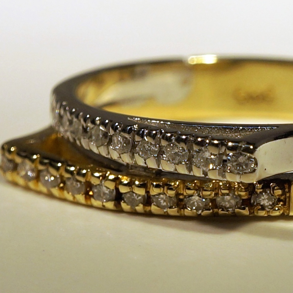 14KTT Gold Diamond ring - Picture 3 of 4